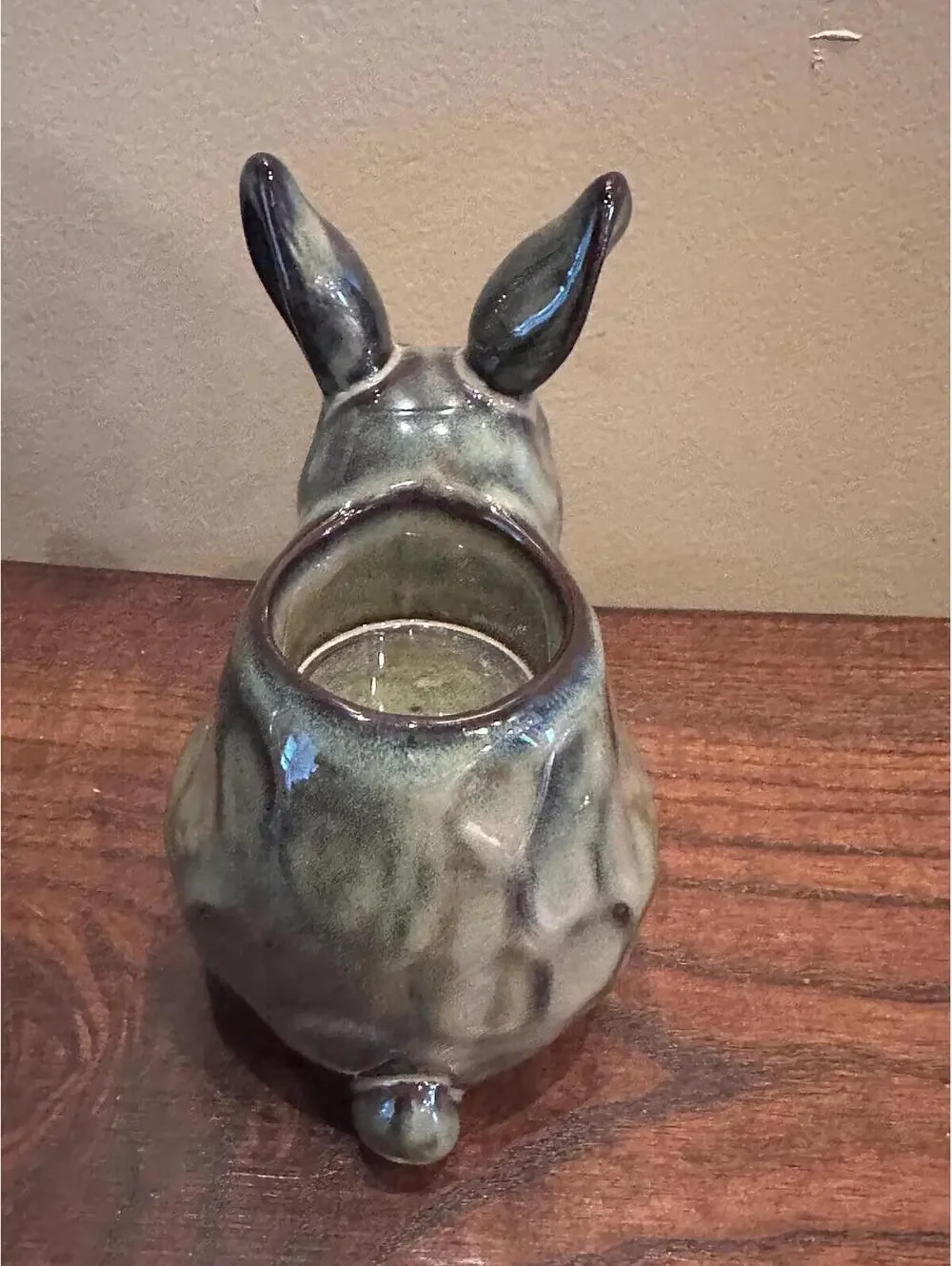 Partylite Easter Bunny Rabbit Glazed Terra Cotta Tabletop Votive Candle Holders - Picture 9 of 15